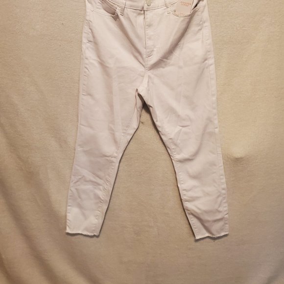Women's size 10 White Jennifer Lopez Flawless Sculpt Cropped Jeans - Picture 1 of 5